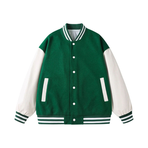 Chaquetas Bomber de Cuero Vintage Personalizadas para Hombre y Mujer, con Parches Bordados de Equipos Escolares, Tela de Lona - Product Image 4