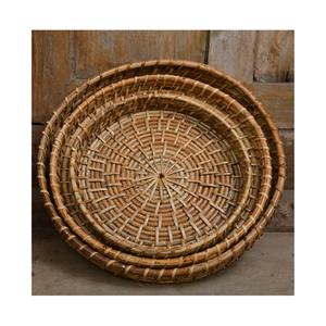 Bandeja de Servir Multiusos de Ratán Hecha a Mano de Calidad Premium con Asa de Madera Natural, Organizador de Mesa de Cocina para Bandejas Decorativas - Product Image 5