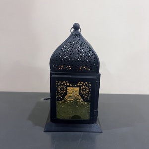 Farol de Metal Estilo Marroquí con Vidrio de Colores, Decoración de Mesa Vintage para Pascua, Ramadán, Navidad, Uso Doméstico - Product Image 2
