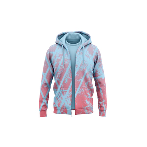 Sweat à capuche homme personnalisé avec logo OEM, en tissu polaire polyester, sublimation, vente en gros, fermeture éclair - Product Image 5
