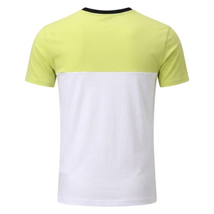 T-shirt Homme 100% Coton Haute Qualité Bicolore Col Rond Manches Courtes Personnalisable Respirant Coupe Ample Oxford Vente en Gros - Product Image 6