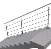 Poteau de rampe à câble en acier inoxydable brossé pour balustrade de terrasse et escalier avec rampe de terrasse à niveau