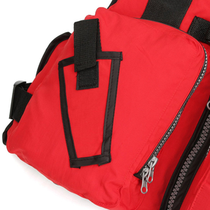 <b>Red</b> <b>Men's</b> Sporty <b>Vest</b> With Pockets Zipper Closure Waterproof Breathable Summer Outer Wear - Product Image 5