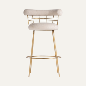 Tabouret de bar moderne rembourré avec structure en métal – Mobilier de bar commercial de style scandinave - Product Image 5
