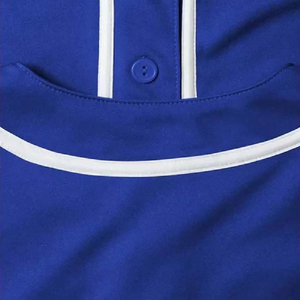 เสื้อเบสบอลสีน้ำเงินรอยัลสำหรับผู้ชาย แขนสั้น ติดกระดุม ระบายความชื้นได้ดี ผลิตจากโพลีเอสเตอร์ ทรงปกติ เสื้อผ้าสำหรับผู้ใหญ่ - Product Image 4