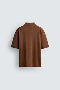Camisa Casual para Hombre, Color Marrón, Mezcla de Poliéster, Antiarrugas, con Bolsillo, Cuello Johnny, Manga Corta, Personalizable al por Mayor - Product Image 2