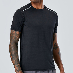 T-shirt de sport personnalisé pour homme – Haute qualité, respirant, compression, séchage rapide – Vêtement de sport décontracté en polyester uni - Product Image 2