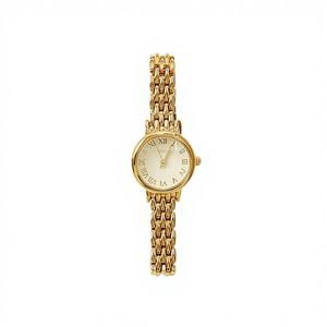 Reloj GBHW Timeless Dorado, Reloj de Pulsera de Cuarzo con Caja de Acero Inoxidable, Correa de Cuero, Estilo Elegante y Lujoso - Product Image 1