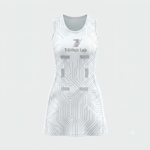 Derniers modèles d'uniformes de netball personnalisés 100% polyester antibactérien écologique pas cher grandes tailles prix de gros séchage rapide - Product Image 3