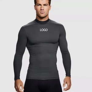 Man Long Sleeve Front Zipper Rash Guard Swimwear <b>Surf</b> jiu Jitsu Rashguards rash Guards Mma Custom - Product Image 1