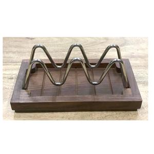 Soporte para Tacos de Madera Maciza de Lujo, Elegante Soporte para Tortillas en Forma de Ola con 6 Compartimentos, Estante para Comida Mexicana para Cocina, Hogar y Restaurante - Product Image 4