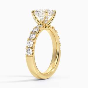 Bague de Mariage Élégante en Or avec Diamant Scintillant Style Pierre, Bague de Fiançailles Romantique, Bijou Cadeau pour Femme - Product Image 1