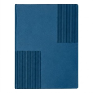 Carnet de notes premium en cuir PU bleu foncé avec couverture rigide et plaque métallique estampée pour journalisation professionnelle et planification quotidienne organisée - Product Image 2