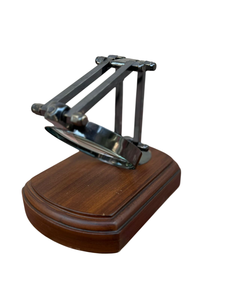 Adjustable <b>Desk</b> Magnifying <b>Glass</b> with Wooden Base Metal Stand Reading Magnifier for Office Home Study Decor - Product Image 2