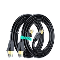Câble Ethernet plat Cat8 étanche, enterrement Direct 40Gbps SFTP POE réseau Internet Cat 8 cordon prend en charge CAT7A CAT7 CAT6A CAT6 CA