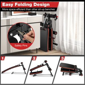 Banc de musculation multifonctionnel réglable en métal pour les exercices de sit-up et autres routines de fitness - Product Image 6