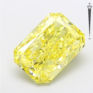 Diamant de laboratoire CVD LG 798601357 ROYAL GEMS certifié IGI, 4,01 carats, taille Radiant, couleur Jaune Vif Fantaisie, clarté VS2, pour bijoux - Product Image 4