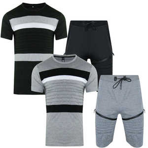 Wholesale Summer New <b>Men</b> Casual Shorts Sets Short Sleeve <b>T</b> <b>Shirt</b> Shorts Solid Tracksuit Set <b>Men's</b> Brand Clothing 2 Pieces Sets - Product Image 1