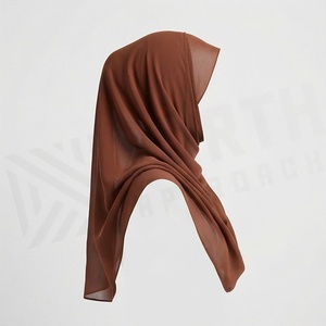 Hiyab de Chifón de Color Sólido para Mujer, Transpirable, para Uso Diario, Pañuelo Étnico de Oriente Medio - Product Image 3