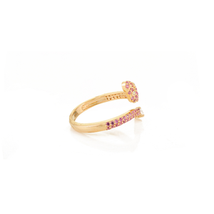 Meilleure Vente Bague Serpent en Or Jaune 14K Véritable avec Saphir Rose et Diamant, Design Unique, Bijou Animalier en Pierre Précieuse 100% Naturelle - Product Image 5