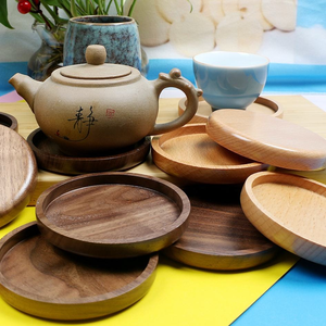 Sous-verres modernes YINXIN en bois massif de style japonais, tapis isolants pour tasses et bols, napperons de luxe pour cérémonie du thé, cuisine et salle à manger - Product Image 2