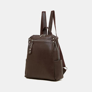 Women's Spring Waterproof Genuine Leather Vintage Softback Travel Backpack with Medium Capacity (10-25L) for Daily Use - Product Image 6