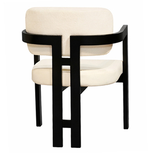 Solid Teak Premium Contemporary Wholesale Rivelle Teak Wood Dining Armchair Dining Chair Upholstered Foam Seat <b>Backrest</b> Support - Product Image 2