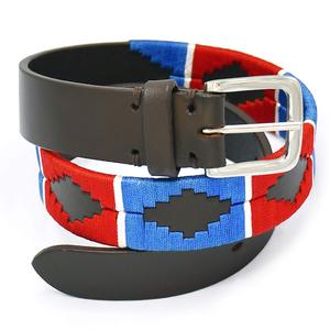 Durable Polo Leather <b>Belt</b> made from Premium leather with colourful handwoven detailing Designed for comfort with strong buckle. - Product Image 2