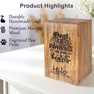 Handcrafted Wooden Urn for Memorial Purposes Elegant Wooden Funeral Urn for Adults by AYAANS - Product Image 4