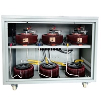 Stabilisateur de tension servo 100 KVA 380 V triphasé AVR SVC avec protection contre les courts-circuits, en aluminium, haute efficacité