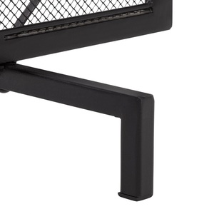 Écran de cheminée en métal à motif chevron, grille robuste anti-étincelles, protection de sécurité autonome pour foyer, noir - Product Image 2