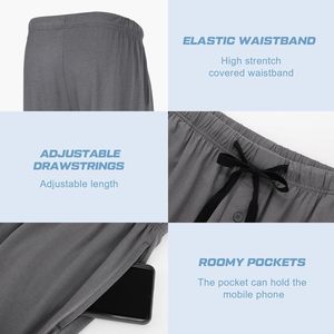 Ensemble de vêtements décontractés pour homme à manches longues, mélange de spandex/coton, respirant, écologique, pyjama, coupe décontractée, vêtements de maison pour l'été - Product Image 4