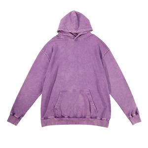 Faible quantité minimale de commande personnalisé logo blanc hoodies pull hommes 100% coton noir lavage à l'acide sweat à capuche oversize vintage lavé à capuche hommes et femmes - Product Image 6