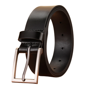 Ceinture en cuir à boucle métallique large et étendue pour homme, coupe classique, épaisse, double couche, mélange extra résistant, ensemble de ceintures - Product Image 2