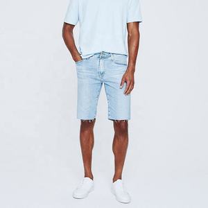 Pantalones Cortos de Mezclilla para Hombre, Lavado Oscuro, Corte Recto, Cintura Media, Casuales, para Verano, Tejido de Algodón, con Bolsillos - Product Image 3