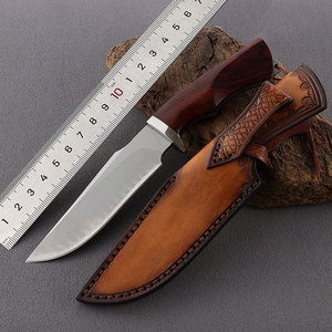 Couteau Bowie en acier inoxydable, couteau classique pour la chasse, le camping et les activités de plein air, avec construction en acier inoxydable et manche ergonomique - Product Image 1