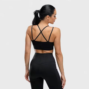 Custom Four-Way <b>Stretch</b> Women Sports <b>Bra</b> Plain Sports Top Gym Fitness Clothes Workout Women Cross Backless Women Sport <b>Bra</b> - Product Image 2
