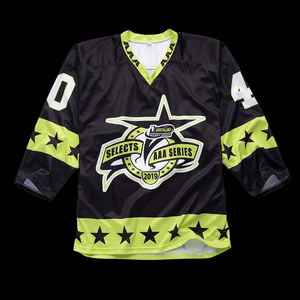 Kit d'uniformes de hockey sur glace imprimés en gros pour hommes - Maillots de hockey pour adultes 100 % polyester respirant à taille élastique personnalisables - Product Image 2
