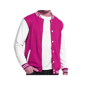 Chaqueta Varsity para Hombre de Tela Suave con Diseño Estampado, Chaqueta Universitaria con Cuello Alto para Invierno - Product Image 6