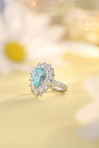Bague en argent 925 de la meilleure qualité avec diamant cultivé en laboratoire pour femme, bague de fiançailles de luxe, bague de mariage élégante, bijoux fins - Product Image 5