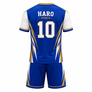 Conjunto de Uniforme de Fútbol Sublimado Personalizado, Camiseta de Manga Corta y Pantalones Cortos de Secado Rápido, Ropa Deportiva para Jóvenes y Adultos, Fabricante OEM - Product Image 3