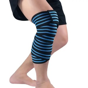 Genouillère de compression tricotée respirante avec fermeture auto-agrippante pour protection toutes saisons - Product Image 1