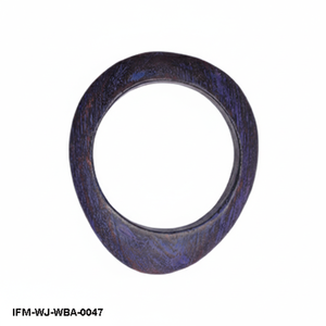 Bracelet en bois artisanal vintage, finition marbrée galaxie, bijou ethnique d'exception - Product Image 2