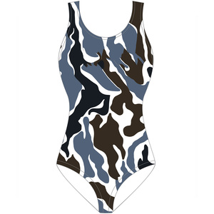 Maillot de bain une pièce tropical imprimé flamant rose pour femme avec bas string, en Spandex/Polyester, sans manches, coupe haute, ajusté, pour la plage - Product Image 4