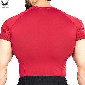 Camiseta Deportiva Cómoda y Moderna para Hombre, de Manga Corta, Secado Rápido, Corte Ajustado, Cuello Redondo, Tejido de Poliéster, para Gimnasio y Fitness - Product Image 4
