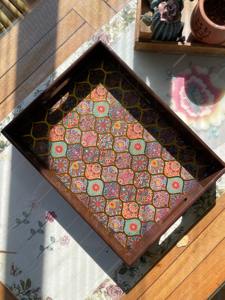 Bandeja de madera impresa de gran superficie, bandeja de madera impresa ancha para servir en fiestas y eventos, suministro al por mayor de platos para servir - Product Image 3