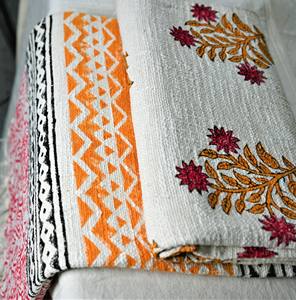 100% Cotton Handmade <b>Luxury</b> Eco-Friendly Winter Throw Sofa <b>Blanket</b> Hand Block Print Woven Breathable Light Weight Tassels Super - Product Image 3