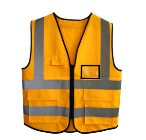 Chaleco de Seguridad de Alta Visibilidad de Poliéster, Reflectante, con Cierre y Bolsillos, Unisex, Certificado EN, Resistente a Ácidos, para Trabajo - Product Image 1