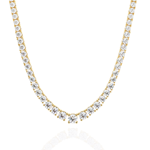 Collier tennis élégant à pierres scintillantes dégradées avec un design de pierres entrelacées brillantes pour femmes et occasions spéciales - Product Image 3