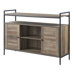 Supporto in rovere rustico e nero per TV Design a 2 porte - Product Image 2